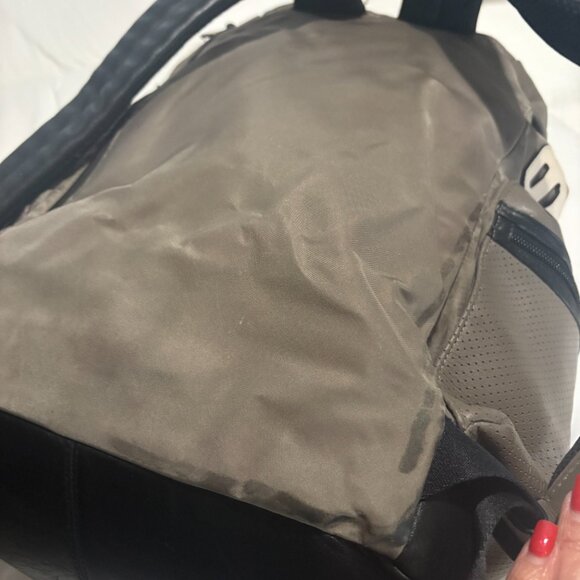 Coach All Terrain Trek Perforated Leather Canvas Unisex Backpack - Picture 8 of 17